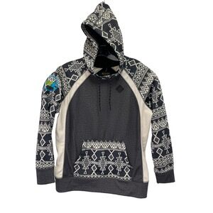 Burton Heron Pullover Fleece Womens Sz Medium Hoodie Aztec Print (P24) NW/OTs